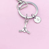 Silver Hockey Stick Charm Keychain, CN156