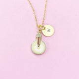 Gold Light Bulb Charm Necklace, N2014