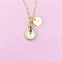 Gold Light Bulb Charm Necklace, N2014