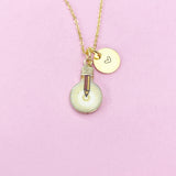 Gold Light Bulb Charm Necklace, N2014