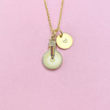 Gold Light Bulb Charm Necklace, N2014