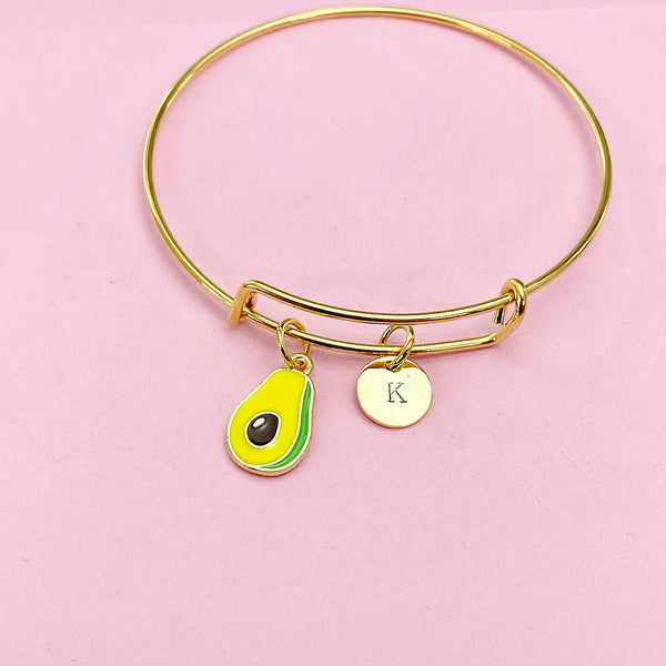 Gold Avocado Charm Bracelet, N4202