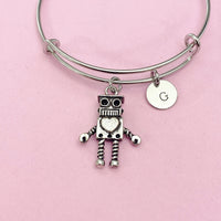 Silver Robot Charm Bracelet, AN5176