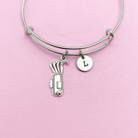 Silver Golf Club Charm Bracelet, AN1945