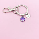 Silver Mermaid Scale Keychain, AN1409