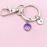 Silver Mermaid Scale Keychain, AN1409