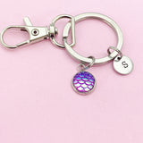 Silver Mermaid Scale Keychain, AN1409