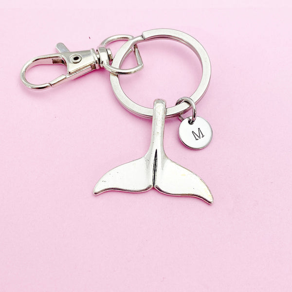 Silver Mermaid Tail Charm Keychain, N5601