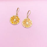 Gold Lemon Lime Slice Charm Earrings, AN3200