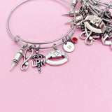 Licensed Practical Nurse Bracelet, LPN Bracelet, Medical Syringe Stethoscope Nurse Hat, Nurse Student, Nursing Gift, Christmas Gift, N3984