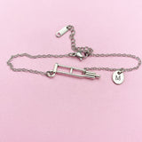 Orthopedic Medical Crutches Charm Bracelet in Silver, Medical School Bone Doctor Nurse Orthopedic Gift Ideas, AN1996