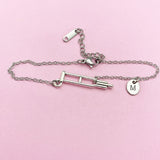 Orthopedic Medical Crutches Charm Bracelet in Silver, Medical School Bone Doctor Nurse Orthopedic Gift Ideas, AN1996