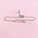 Orthopedic Medical Crutches Charm Bracelet in Silver, Medical School Bone Doctor Nurse Orthopedic Gift Ideas, AN1996