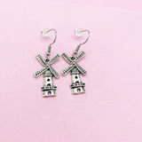 Silver Windmill Charms Earrings, N5585