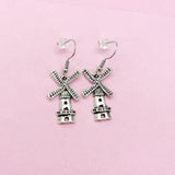 Silver Windmill Charms Earrings, N5585