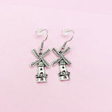 Silver Windmill Charms Earrings, N5585
