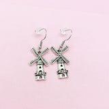 Silver Windmill Charms Earrings, N5585