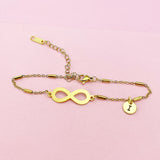 Gold Love Infinity Stainless Steel Bracelet, N4774
