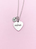 Nina Stainless Steel Necklace, Personalized Gift, AN4193