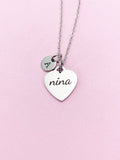 Nina Stainless Steel Necklace, Personalized Gift, AN4193