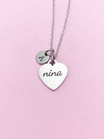 Nina Stainless Steel Necklace, Personalized Gift, AN4193