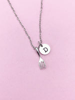 Tiny Fork Necklace in Gold or Silver, AN3042
