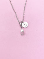 Tiny Fork Necklace in Gold or Silver, AN3042
