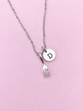 Tiny Fork Necklace in Gold or Silver, AN3042