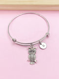 Silver Owl Charm Bracelet, N2118