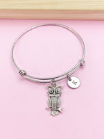 Silver Owl Charm Bracelet, N2118