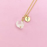 Natural Quartz Nugget Necklace in Gold, Silver, Rose Gold or Black in Option, AN3042