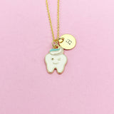 Cute Tooth Molar Necklace in Gold or Silver, N5590