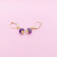 Imperial Jasper Earrings, Natural Regalite/Imperial Jasper/Sea Sediment Jasper, Hypoallergenic, Dangle Hoop Lever-back Earrings, N4711