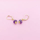Imperial Jasper Earrings, Natural Regalite/Imperial Jasper/Sea Sediment Jasper, Hypoallergenic, Dangle Hoop Lever-back Earrings, N4711