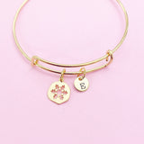 Gold Snowflake Charm Bracelet, N2184