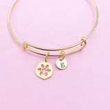 Gold Snowflake Charm Bracelet, N2184