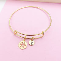 Gold Snowflake Charm Bracelet, N2184