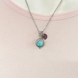 Jade Necklace, Natural Gemstone Jewelry, Spinner Silver Necklace, 17N5055