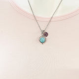 Jade Necklace, Natural Gemstone Jewelry, Spinner Silver Necklace, 17N5055