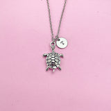 Tortoise Charm Necklace, Turtle Charm, Animal Charm, Pet Gift, Turtle Lover Gift, Personalized Necklace, N1248C