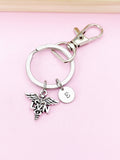 Silver Licensed Vocational Nurse Caduceus LVN Charm Keychain Gifts, N263A