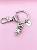 Anatomical Heart Charm Keychain, Silver or Bronze Option, B4935