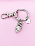 Anatomical Heart Charm Keychain, Silver or Bronze Option, B4935