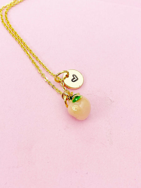 Gold Peach Charm Necklace, Best Christmas Gifts for Girlfriends, N5788