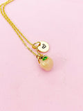 Gold Peach Charm Necklace, Best Christmas Gifts for Girlfriends, N5788