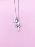 Silver Ballet Necklace, Ballet Necklace, Dance Girl Necklace, BalletGift, Dance School Gift, Ballet School Gift, Ballet Gift, N3767