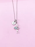 Silver Ballet Necklace, Ballet Necklace, Dance Girl Necklace, BalletGift, Dance School Gift, Ballet School Gift, Ballet Gift, N3767