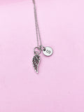 Silver Guardian Angel Wing Charm Necklace, N1547