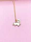 Best Christmas Gift Gold Pig Charm Necklace, Pig Charm, Farm Animal Charm, Farmer Gift, Pet Gift, 4 H Gift, N1121