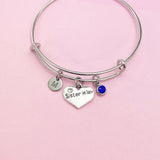 Silver Sister in Law Heart Charm Bracelet, Sister in Law Gift, N2627